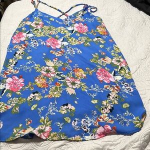 Floral Blue Slip Dress